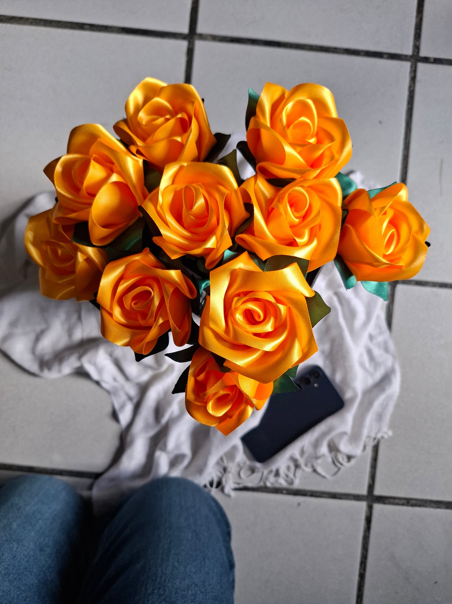 Amarillo mango - Rosa Eterna Premium (40 cm)