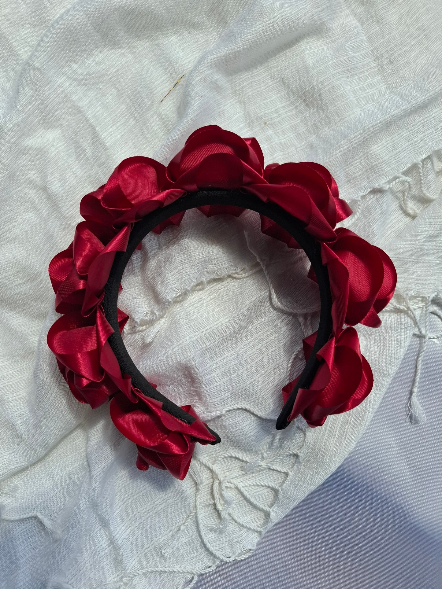 Diadema Artesanal de Rosas Chicas.
