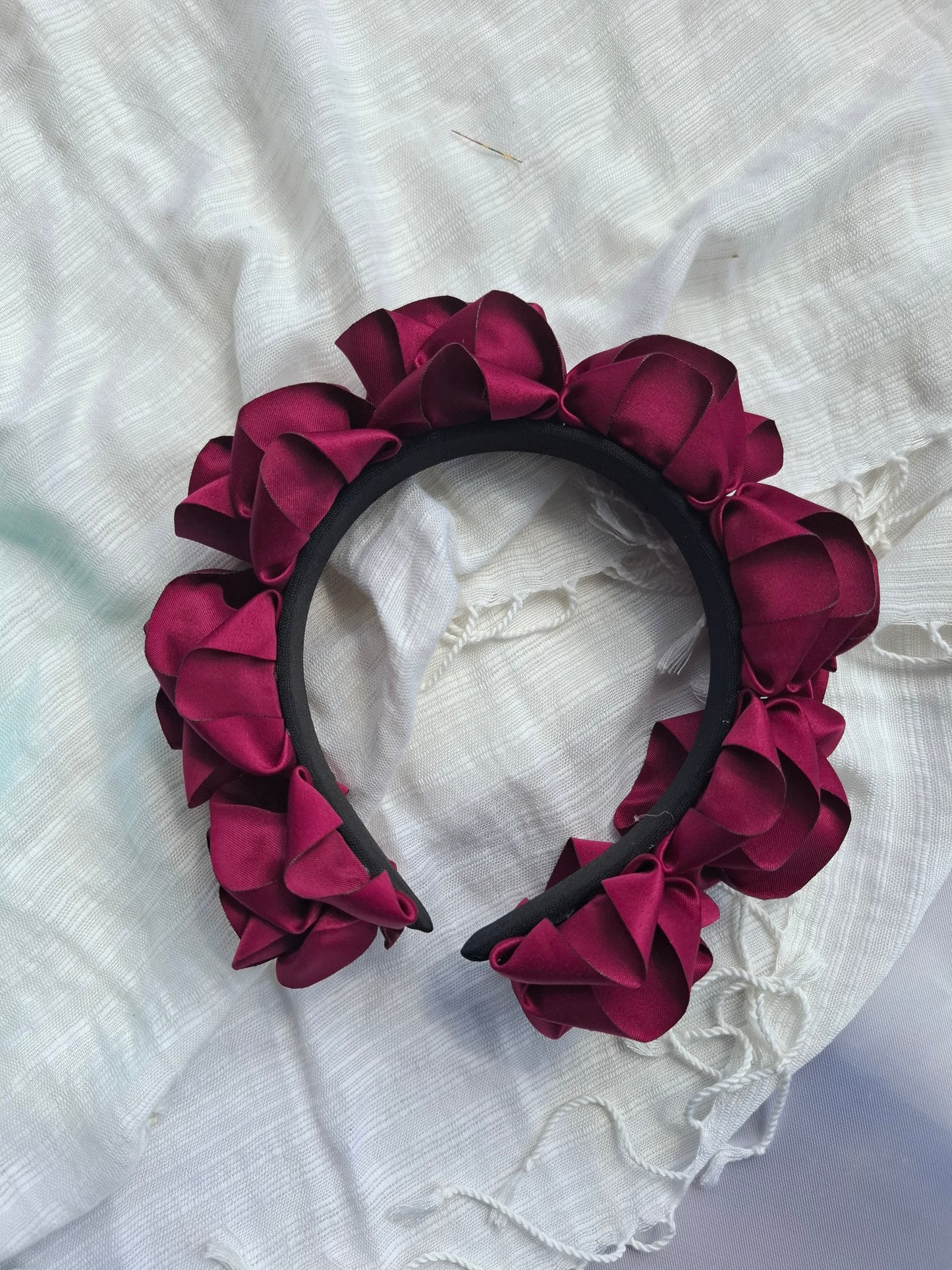 Diadema Artesanal de Rosas Chicas.