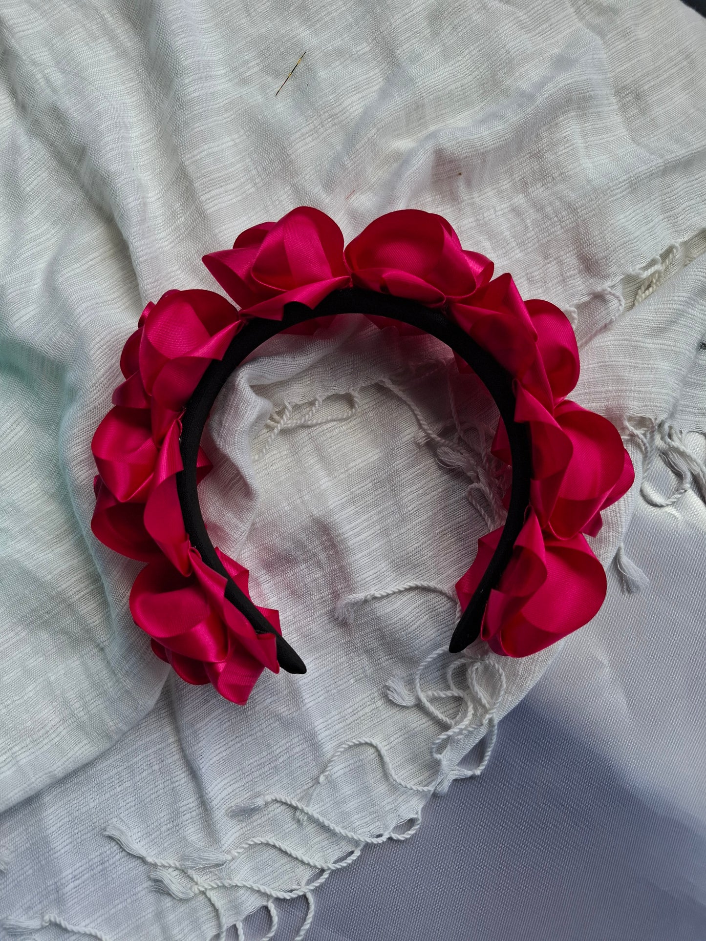 Diadema Artesanal de Rosas Chicas.