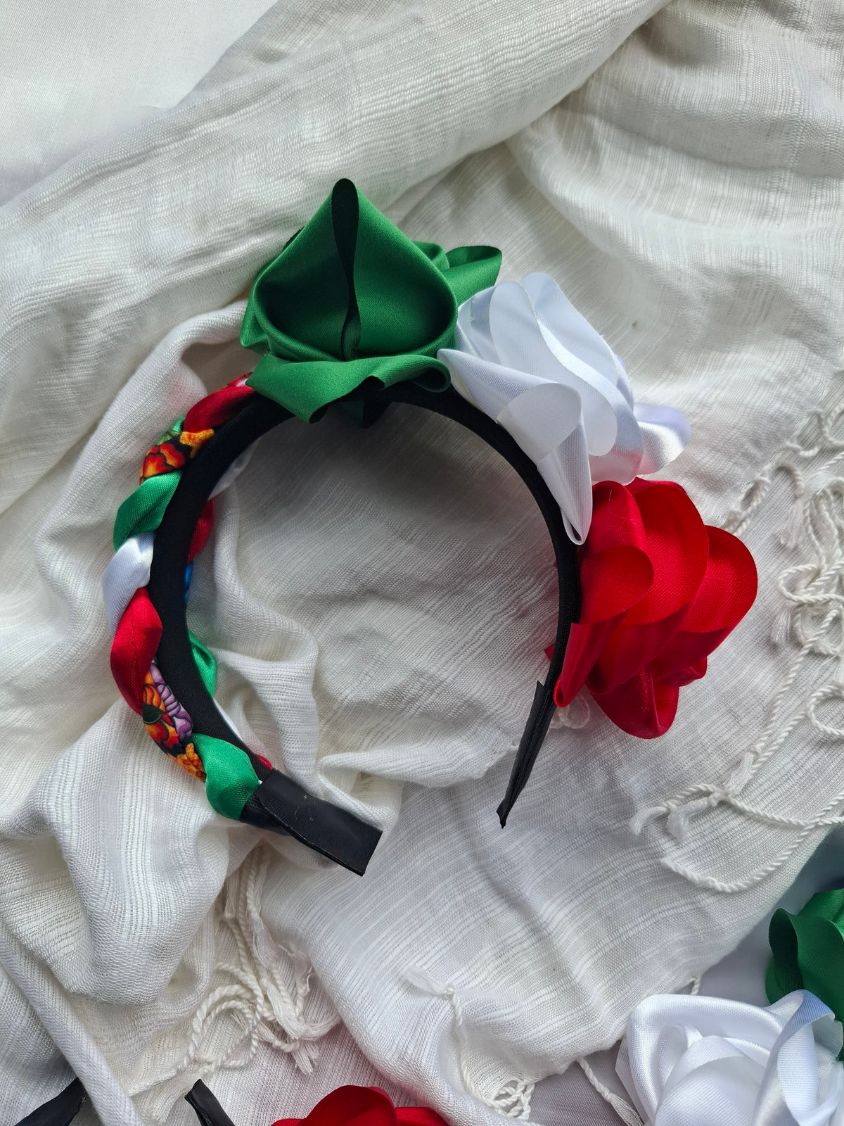 Diadema patria  Artesanal Trenzada