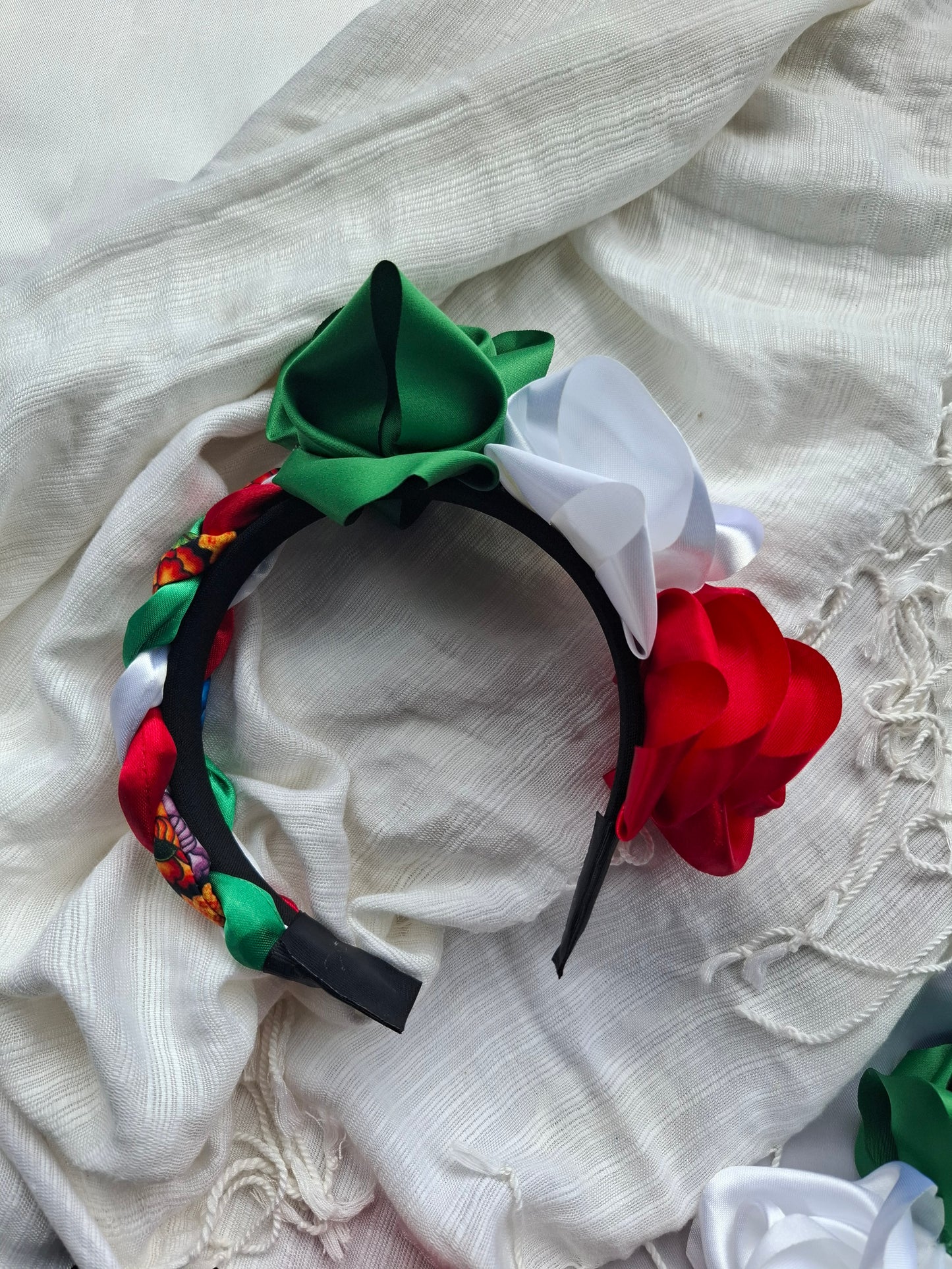 Diadema patria  Artesanal Trenzada
