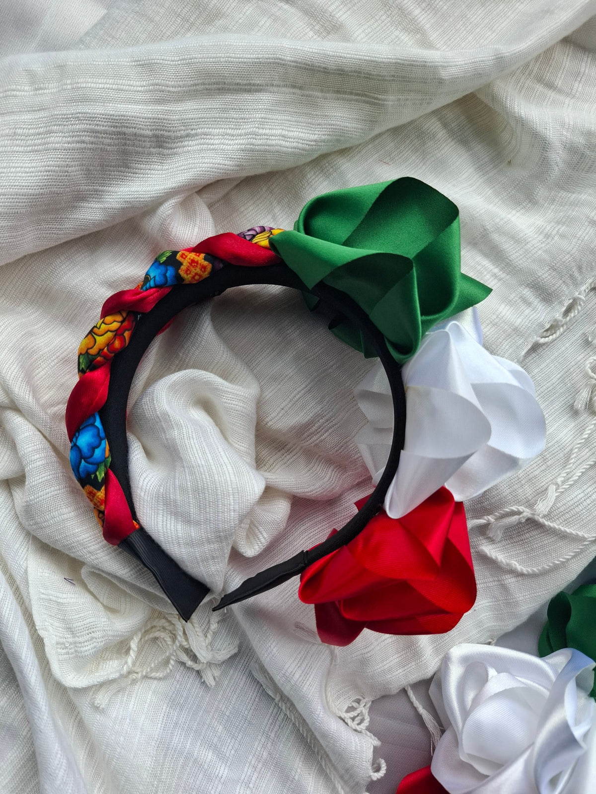 Diadema patria  Artesanal Trenzada