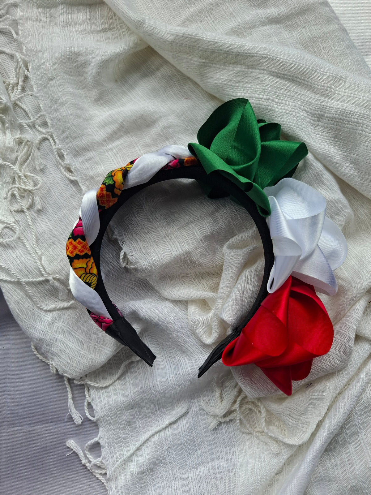 Diadema patria  Artesanal Trenzada
