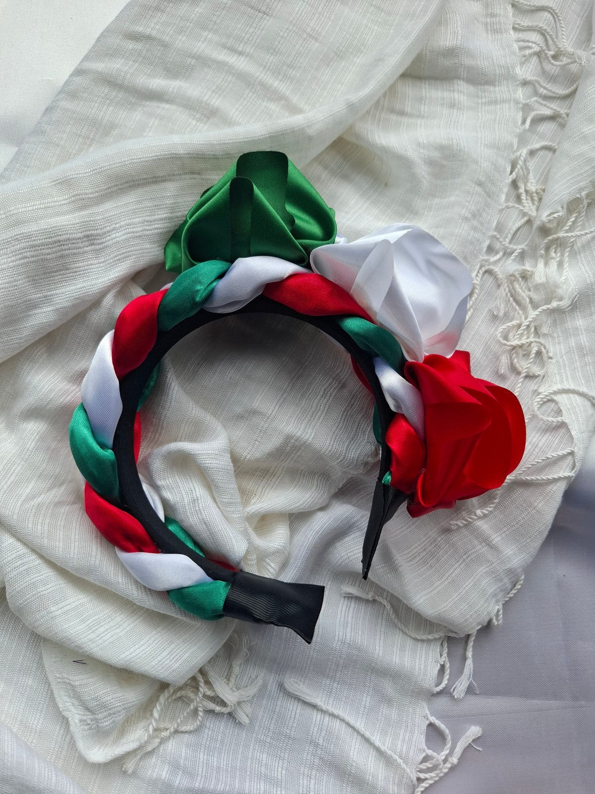 Diadema patria  Artesanal Trenzada