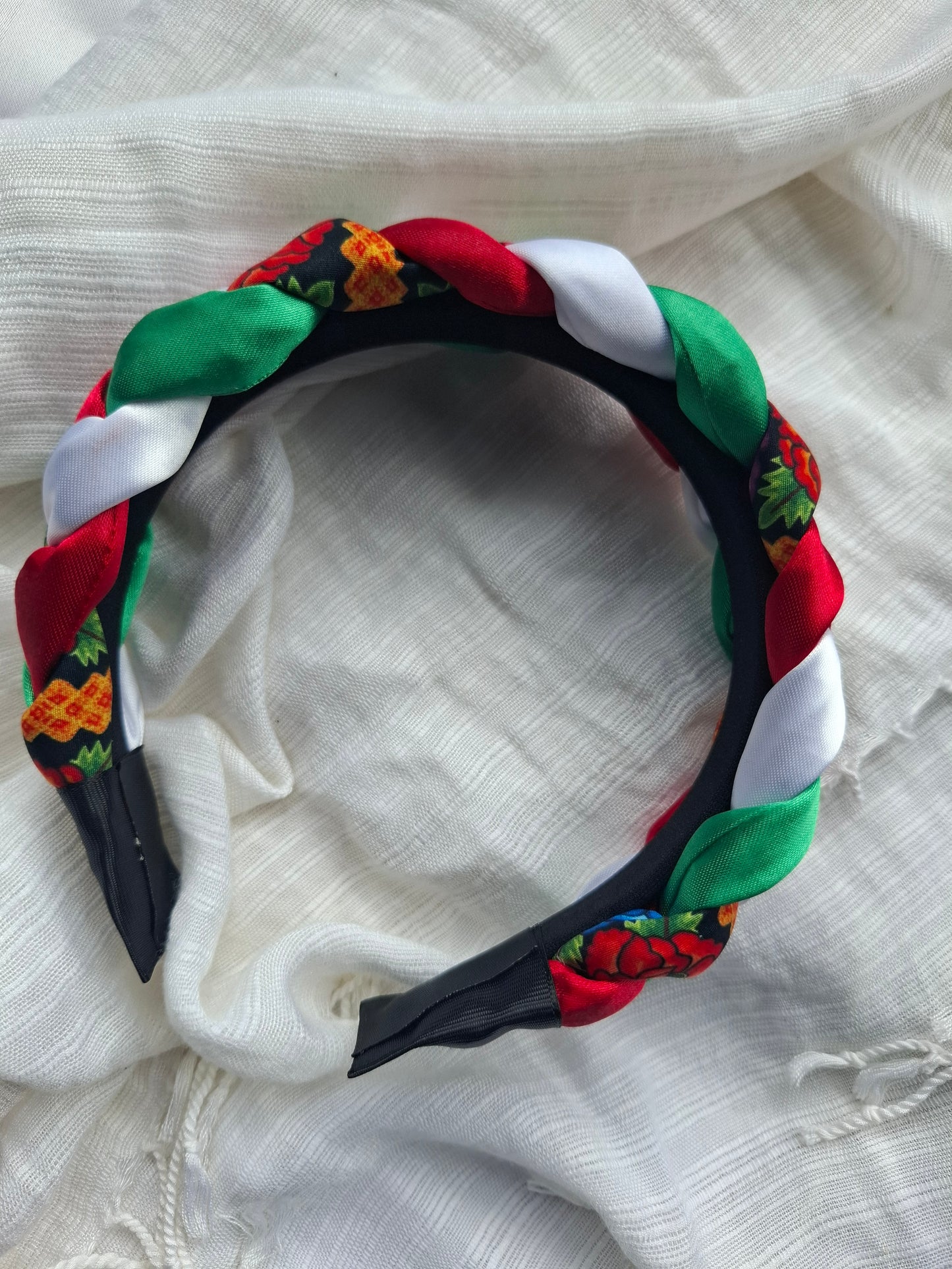 Diadema patria  Artesanal Trenzada