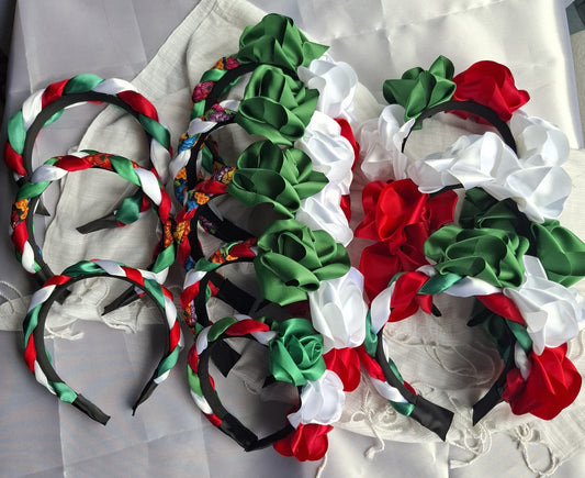 Diadema patria  Artesanal Rosas