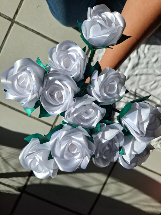 Blanco - Rosa Eterna Premium (40 cm)
