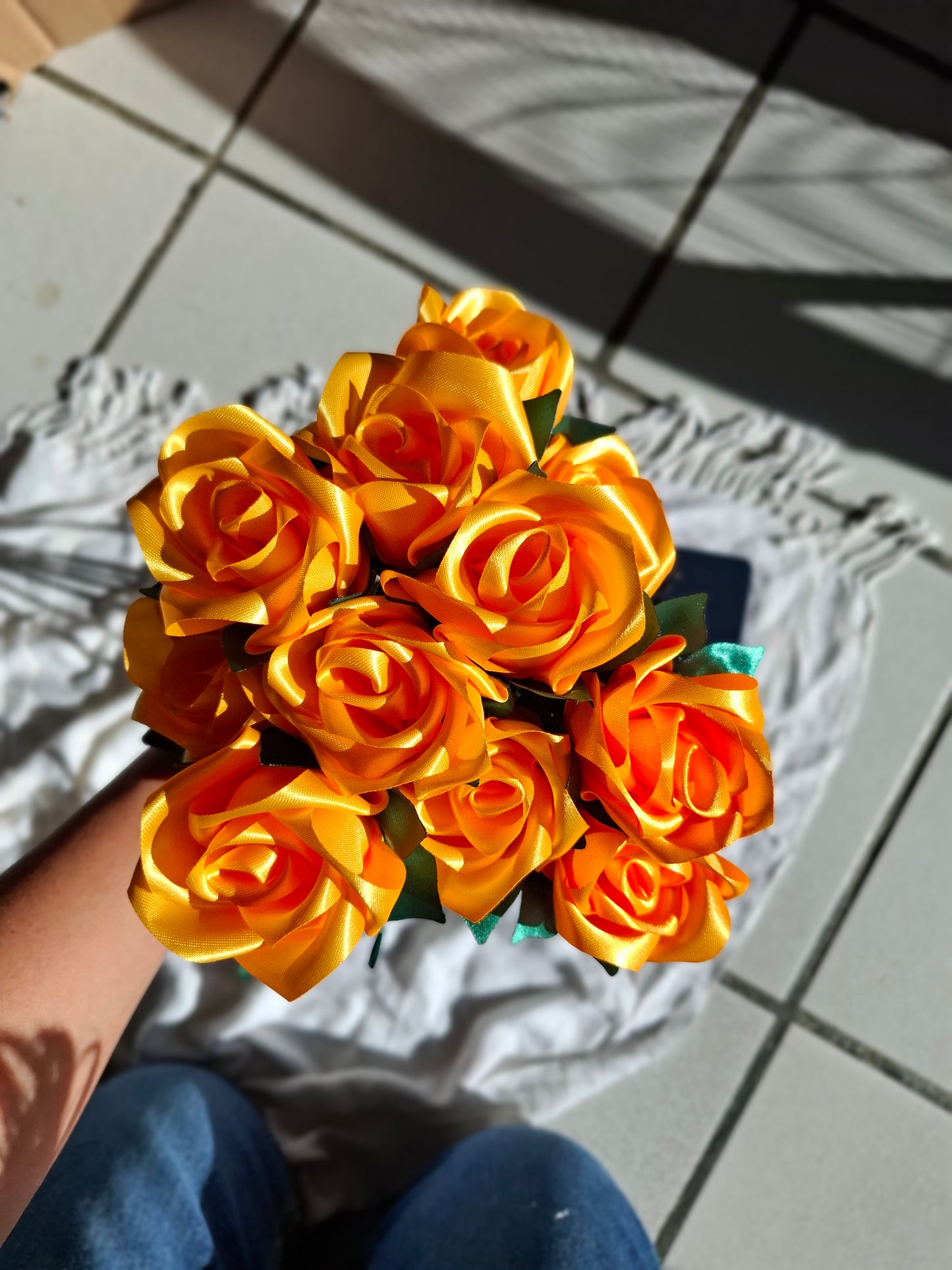 Amarillo mango - Rosa Eterna Premium (40 cm)