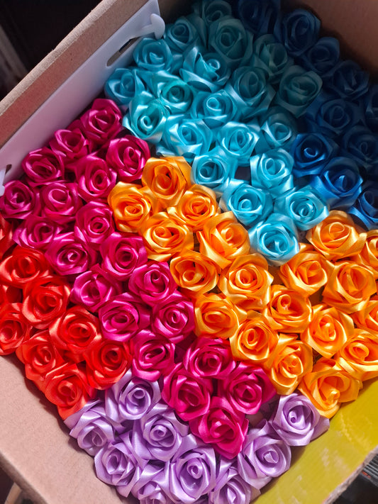 Aretes de Rosas de Listón